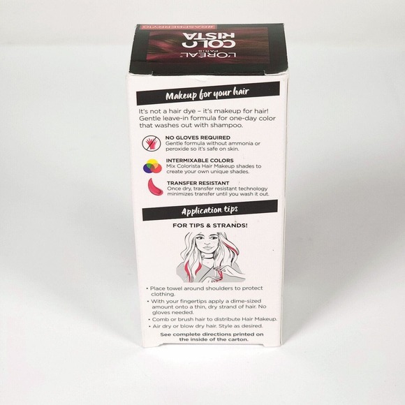 3 Pack L'Oreal Paris Hair Makeup Temporary 1-Day Hair Color Raspberry 10 NEW - Picture 4 of 6